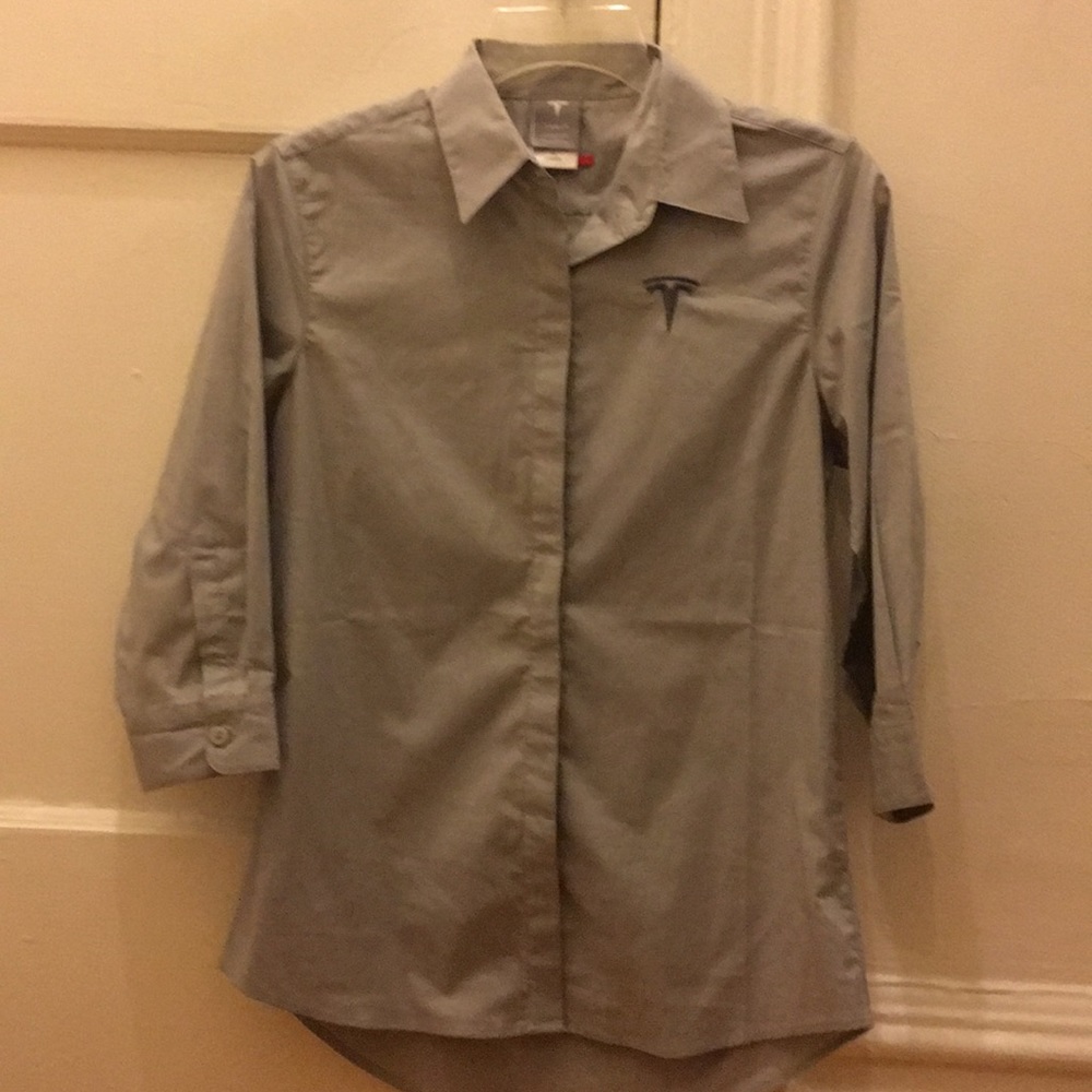 Women’s XS TESLA Dress Shirt in Grey
